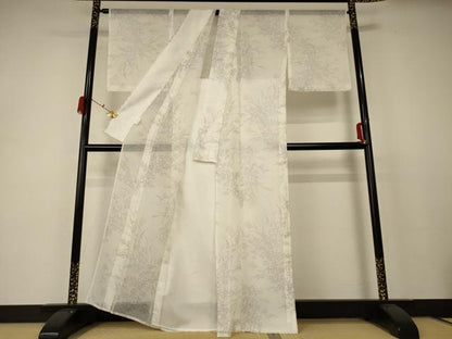 平和屋着物＊夏物 小紋 紗 萩 洗える着物 AABC9958jd