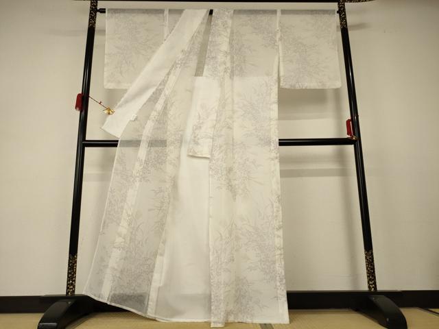 平和屋着物＊夏物 小紋 紗 萩 洗える着物 AABC9958jd