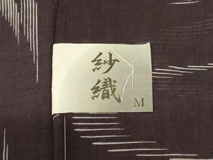 平和屋着物＊夏物 小紋 紗 流水文 魚 洗える着物 未使用 AABC9960jd