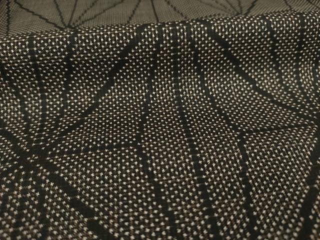平和屋着物●本場大島紬 一元絣 麻の葉文様 正絹 逸品 AABC9977ck