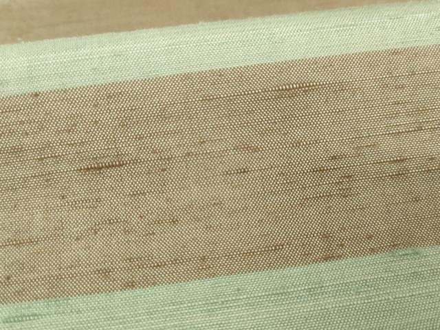 平和屋着物●上質な紬　訪問着　横段文 　正絹　逸品　未使用　AABC9987ck