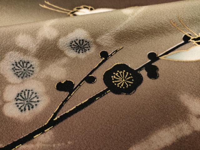 平和屋着物●豪華色留袖 駒刺繍 飛鶴文 暈し染め 金彩 正絹 逸品 AABC9991ck