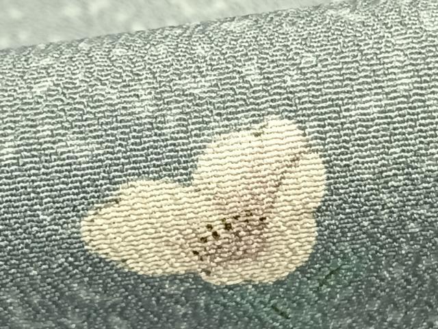 平和屋着物▽上質な小紋 単衣 草花文 ロング丈 正絹 逸品 AABD0007fy