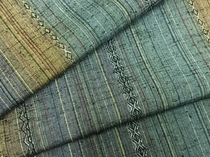 平和屋着物▽上質な紬 単衣 縞 正絹 逸品 AABD0018fy