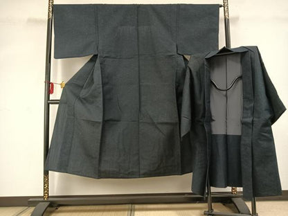平和屋着物▽男性 単衣 小紋 アンサンブル 霞文 AABD0022fy