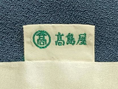 平和屋着物▽小紋　単衣　草花文　高島屋扱い　洗える着物　AABD0030fy