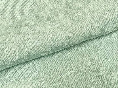 平和屋着物▽上質な色無地 単衣 花丸地紋 錆青磁色 正絹 逸品 AABD0031fy