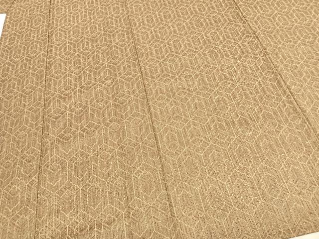 平和屋着物▽上質な小紋 単衣 亀甲文様 三越扱い AABD0034fy