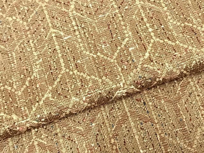 平和屋着物▽上質な小紋 単衣 亀甲文様 三越扱い AABD0034fy