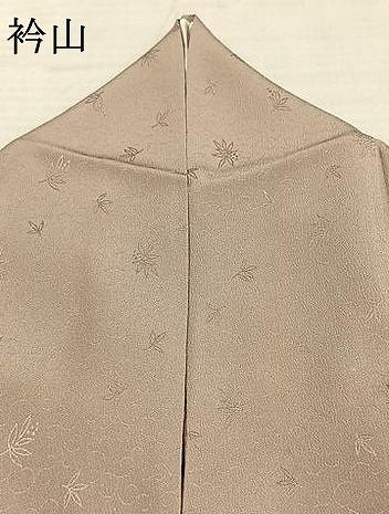平和屋着物▽江戸小紋 単衣 草花地紋 灰梅色 正絹 逸品 AABD0036fy