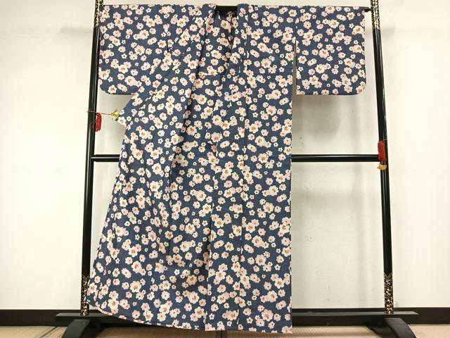 平和屋着物▽上質な色無地　単衣　花尽くし　AABD0037fy