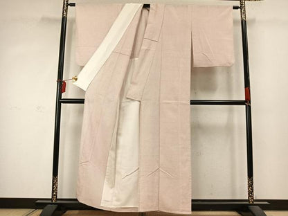 平和屋着物▽本塩沢 単衣 蚊絣 正絹 逸品 AABD0040fy