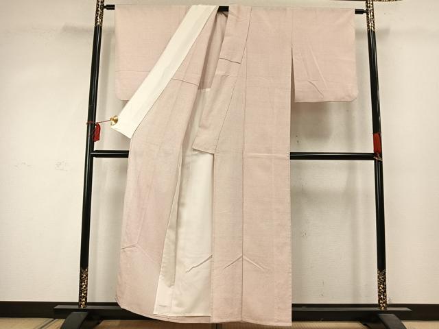 平和屋着物▽本塩沢 単衣 蚊絣 正絹 逸品 AABD0040fy