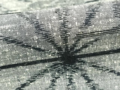 平和屋着物▽上質な紬 単衣 麻の葉文様 正絹 逸品 AABD0041fy