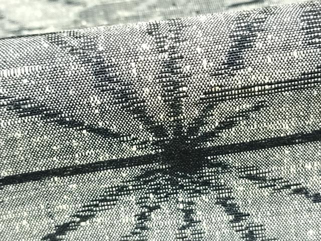 平和屋着物▽上質な紬 単衣 麻の葉文様 正絹 逸品 AABD0041fy