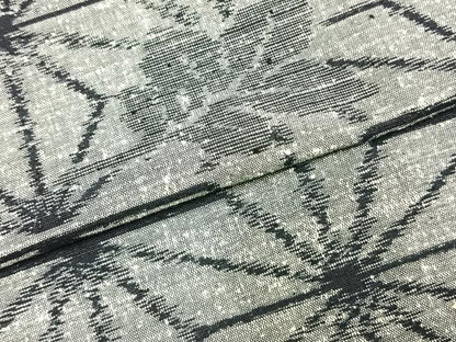 平和屋着物▽上質な紬 単衣 麻の葉文様 正絹 逸品 AABD0041fy