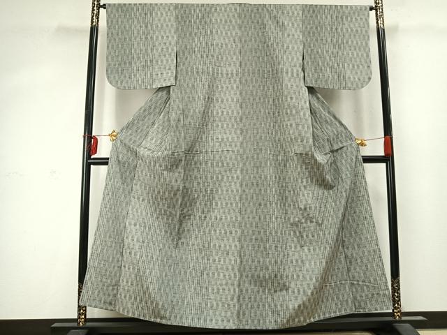 平和屋着物▽上質な紬 単衣 立涌文 正絹 逸品 AABD0042fy