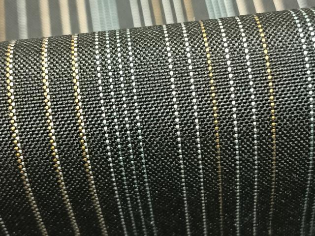 平和屋着物▽上質な紬 単衣 縞 反端付き 正絹 逸品 AABD0047fy