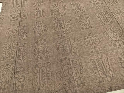平和屋着物▽結城ちぢみ 単衣 80亀甲 幾何学文様 正絹 逸品 AABD0053fy