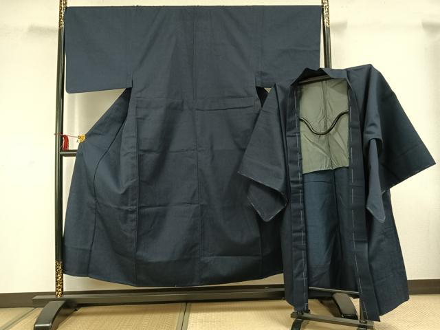 平和屋着物▽男性 単衣 小紋 アンサンブル 霞文 AABD0057fy