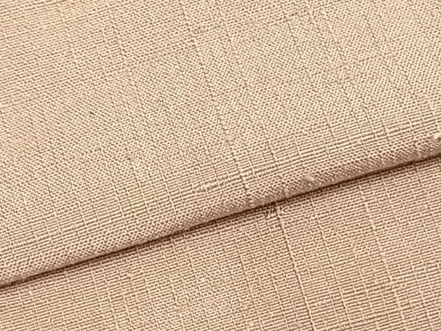 平和屋着物▽上質な紬　単衣　色無地　灰桜色　正絹　逸品　AABD0060fy