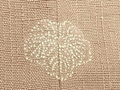 平和屋着物▽上質な紬　単衣　色無地　灰桜色　正絹　逸品　AABD0060fy