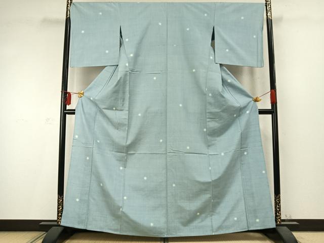 平和屋着物▽上質な紬 単衣 ほたる暈し 正絹 逸品 AABD0061fy