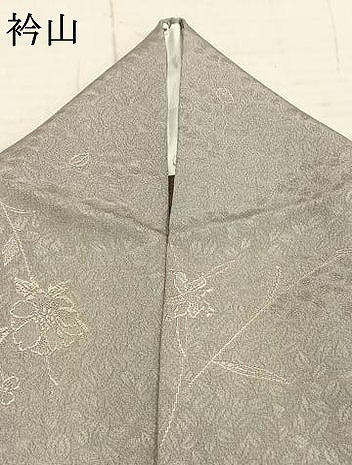 平和屋着物▽上質な小紋　単衣　作家物　草花文　ますいわ屋扱い　正絹　逸品　AABD0064fy