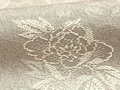 平和屋着物▽上質な小紋　単衣　作家物　草花文　ますいわ屋扱い　正絹　逸品　AABD0064fy