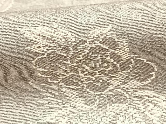 平和屋着物▽上質な小紋　単衣　作家物　草花文　ますいわ屋扱い　正絹　逸品　AABD0064fy