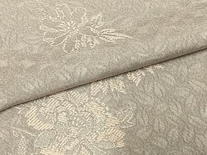 平和屋着物▽上質な小紋　単衣　作家物　草花文　ますいわ屋扱い　正絹　逸品　AABD0064fy