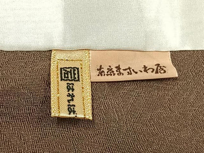 平和屋着物▽上質な小紋　単衣　作家物　草花文　ますいわ屋扱い　正絹　逸品　AABD0064fy