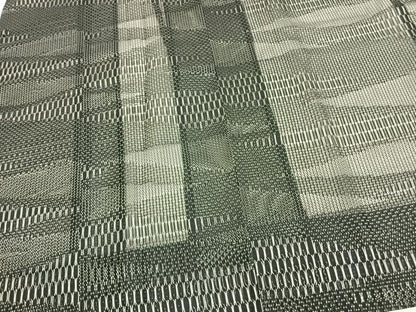 平和屋着物▽道行コート　スリーシーズン　春夏秋　塵除け　幾何学文様　ロング丈　正絹　逸品　AABD0065fy