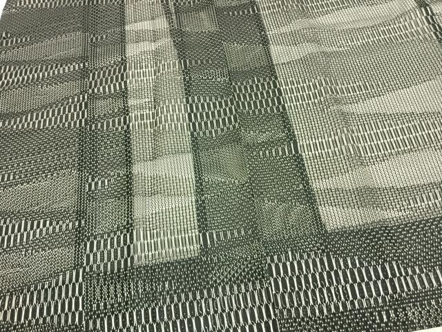 平和屋着物▽道行コート　スリーシーズン　春夏秋　塵除け　幾何学文様　ロング丈　正絹　逸品　AABD0065fy