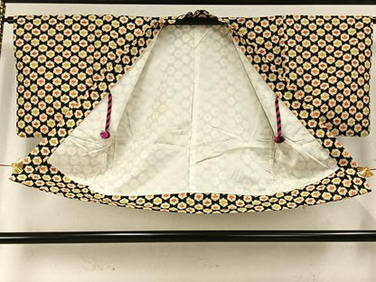 平和屋着物▽上質な小紋　単衣　アンサンブル　幾何学文様　AABD0068fy
