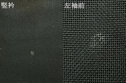 平和屋着物▽二部式 道行コート スリーシーズン 春夏秋 塵除け 黒地 正絹 逸品 AABD0069fy