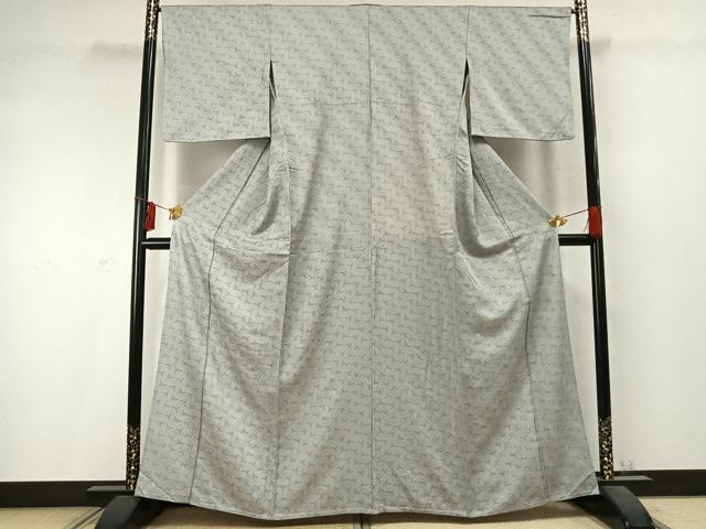 平和屋着物▽上質な小紋 単衣 舞鳥文 正絹 逸品 AABD0070fy