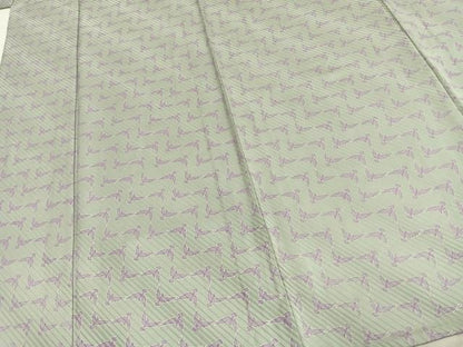 平和屋着物▽上質な小紋 単衣 舞鳥文 正絹 逸品 AABD0070fy