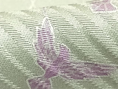平和屋着物▽上質な小紋 単衣 舞鳥文 正絹 逸品 AABD0070fy