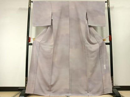 平和屋着物▽染色作家 斉藤三才 小紋 単衣 霞文 正絹 逸品 AABD0076fy