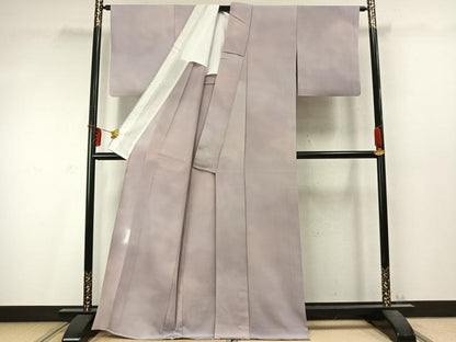 平和屋着物▽染色作家 斉藤三才 小紋 単衣 霞文 正絹 逸品 AABD0076fy