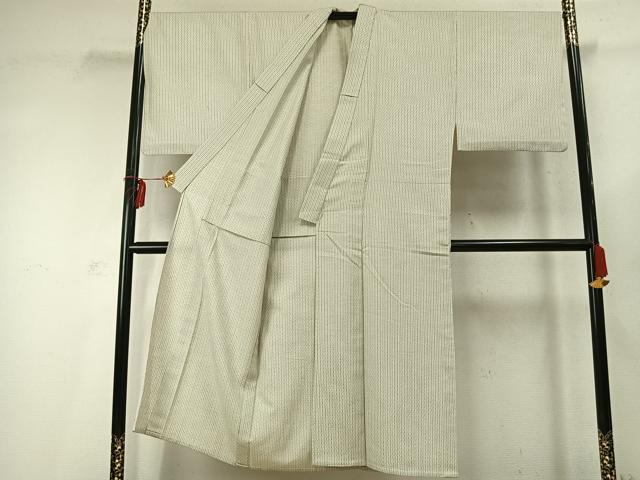 平和屋着物▽男性 単衣 小紋 花織 間道 正絹 逸品 AABD0077fy