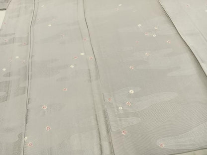 平和屋着物▽上質な小紋 単衣 絞り 散らし文 正絹 逸品 AABD0083fy