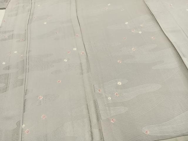 平和屋着物▽上質な小紋 単衣 絞り 散らし文 正絹 逸品 AABD0083fy