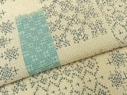 平和屋着物▽本塩沢 単衣 幾何学文様 正絹 逸品 未使用 AABD0085fy
