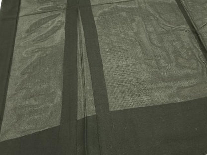 平和屋着物▽男性 長羽織 スリーシーズン 春夏秋 塵除け 黒地 正絹 逸品 AABD0086fy