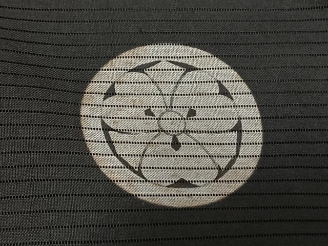 平和屋着物▽男性 黒紋付 長羽織 スリーシーズン 春夏秋 千歳茶色 正絹 逸品 AABD0087fy