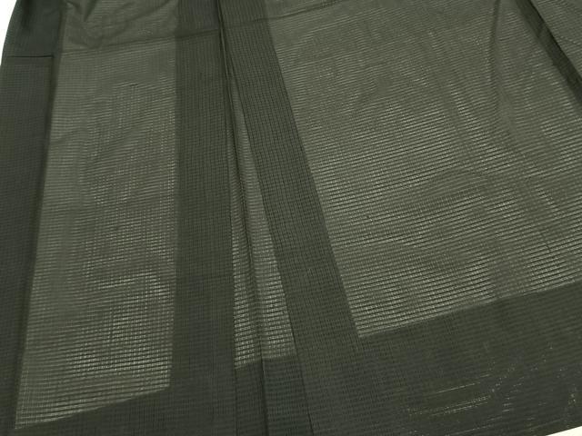 平和屋着物▽男性 長羽織 スリーシーズン 春夏秋 塵除け 黒地 正絹 逸品 AABD0088fy