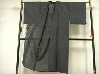平和屋着物▽男性 単衣 本塩沢 80亀甲 総詰め 正絹 逸品 AABD0090fy
