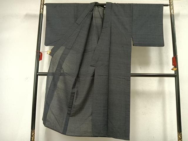 平和屋着物▽男性 単衣 本塩沢 80亀甲 総詰め 正絹 逸品 AABD0090fy